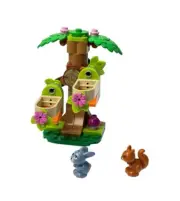 LEGO Lot Tree w Rotating Baskets & 2 Minifigures Mini Figures Squirrel & Rabbit