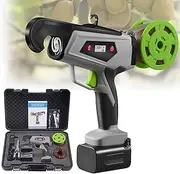 Electric Plant Tying Machine – Automatic Vine Tying Tool with 2 Batteries, 6 Levels Adjustable, LCD Display, Max 25mm Binding Diameter, Cordless Winding Pliers for Gardeners Farmers