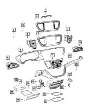 Genuine Mopar Instrument Cluster Bezel 5rl241a5ad