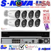 HIKVISION 8CH 4K IP CAMERA SYSTEM 4MP DS-2CD2047G2H-LIU COLORVU W/AUDIO