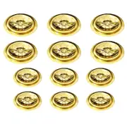 12Pcs Oil Lamp Floating Wick Holder Buddhism Oil Oil Floating Holder Buddhist Supply Golden 7X7CM