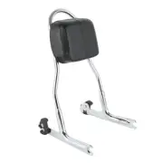 Chrome Backrest Sissy Bar Fit For Harley Deluxe FLSTN Fatboy FLSTF Standard FXST