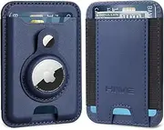 [HiWe] Wallet for Men, Slim AirTag Wallet, Navy Blue, With Airtag Holder