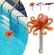 Octopus-Shaped Pool Thermometer, Fun & Accurate Floating Pool Thermometer for Swimming Pools, Spas & Hot Tubs, Ideal for Kids & Adults, with Crab & Hand Options,Large Display with String Easy to Read