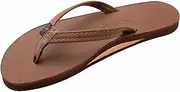 [Rainbow Sandals] Ladies Luxury Leather - Single Layer Arch Support With 1/2" Narrow Strap