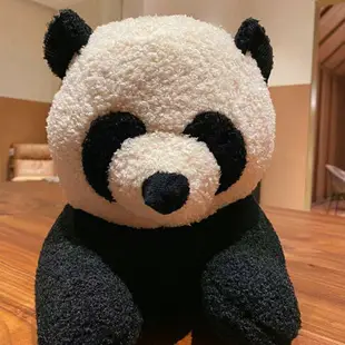 可愛居家大熊貓貓毛絨條形抱枕長條枕靠墊午睡枕客廳沙發裝飾玩偶