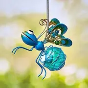 XIAOBAN Metal LED Bee Light Fairy Lights,Solar LED Hanging Bee Light Dragonfly Decoration,Patio Yard Butterfly Sculptures,for Outdoor Backyard Balcony Porch Spring Decorations