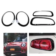 Fit For MINI Cooper F54 2015 2016-2020 Front + Rear Light Lamp Cover Trim Black (for: Mini)