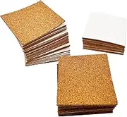 50 Pcs Self Adhesive Cork Squares, MYYZMY 4 x 4 Inch Cork Backing Sheets, 2mm Thick