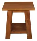 Small Timber Table, W50xD40xH54cm, Japanese Lamp Table, Plant Stand, Pecan.