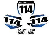 Custom number plates for yamaha YZ 125 250 2000 - 2001