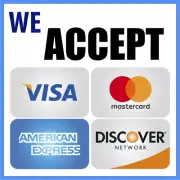 We Accept Bank Cards | Laminated Vinyl Decal Sticker Label