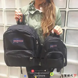 韓國代購🇰🇷Jansport SPRING BREAK 公升 黑色後背包 （中型）正品代購DG02