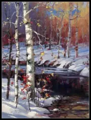 Snowy Birch- DIY Counted Cross Stitch Chart Embroidery Pattern Chart Needlework