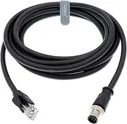 Uonecn M12 8 Pin A-Code Male to RJ45 Male Shielded Cable Assembly Waterproof High Flex Ethernet Power Cable for Cognex Industrial Camera 79''