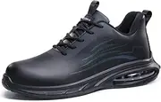 [Generic] Steel Toe Shoes Mens Safety Shoes with Air Cushion Comfort Industrial Work Sneakers