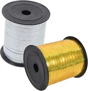 Parliky 2 Rolls Shiny Metallic Curling Ribbon Yards Roll for Balloon Tying Present Wrapping DIY Crafts for Weddings Parties
