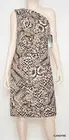 Nwt $134 Ralph Lauren One Shoulder Matte Jersey Sheath Dress Top ~Brown *10