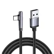 Joyroom Type C Gaming Charging Angle Head Data Cable USB C for Android Smartphones, Mobile Phones, 1.2M, Dark Gray