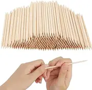 XUKZIMA 300 Pcs Orange Sticks for Nails Wood Cuticle Pusher Sanding Sticks Double Sided Fine Detailing Sanding Sticks Cuticle Pusher Remover Manicure Pedicure Tool