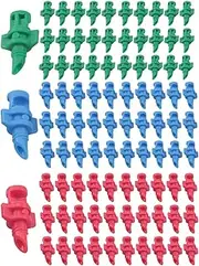 WELWIK 90PCS Plastic Drip Irrigation Emitters Micro Sprinkler Heads Refractive Sprayer Nozzles Plant Lawn Irrigation Systems 90 180 360 Degrees for Fruit Trees Potted Agriculture