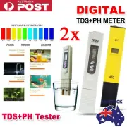 2Pcs Premium Digital PH /TDS Tester Aquarium Pool SPA Water Quality Monitor Kit
