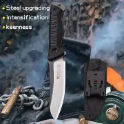 WPKOPYA USA 440c Outdoor Full Tang Hunting Straight Knife +K sheath, jungle resc
