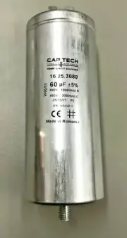 60uF START RUN MOTOR ALUMINIUM CAPACITOR MADE IN EUROPE