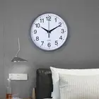 Indoor 20cm Black Round Wall Clock Silent Bold Arabic Numerals