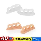 Silicone Toe Separator Elastic 3-Hole Bent Toes Straightener Soft for Foot Care