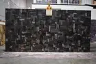 Kitchen Wall Decor with Black Petrified Rectangle Shape Resin Coffee Table Top