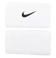 Nike Swoosh Logo Double Wide Wrist Band Run White 2PCS GYM Wristband AC2287-924