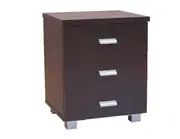 Concord 3 Drawer Bedside - Walnut