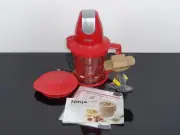NINJA STORM RED 450W 40-OZ FOOD AND DRINK MAKER BLENDER – QB751QR – NEW