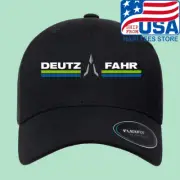 Deutz Fahr Tractor Black Hat Baseball Cap Size S/M & L/XL