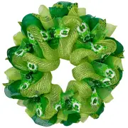 St Patrick’s Ribbon Handmade Deco Mesh Wreath