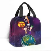 c875 Phineas And Ferb Children Lunch Bags Kids School Insulated Lunch Bag Portable Cooler Tote Food tbd875