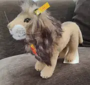 Steiff Lion Lowe # 066757 Plush Stuffed Animal Original Tags Standing
