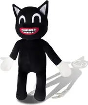 Black Cartoon Cat Plush - Soft Embrace Animal Stuffed Toy for Kids