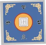 Qianly Noise Reduction Table Cover, Board Game Mat, Velvet Mat, Mahjong Tablecloth for Desktop Games Coffee Table, Blue B