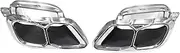 Compatible For BMW X5 X6 X7 G05 G06 G07 Genuine Car Upgrade Dual Outlet Quad Outlet Stainless Steel Exhaust Tip Muffler Genuine Installa(Large Silver)