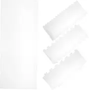 HOLIDYOYO 4pcs Cake Scraper Acrylic Smoother for Frosting Pastry Dough Cutting and Cake Decoration Essential Kitchen Baking Tools for Beginners and Home Bakers