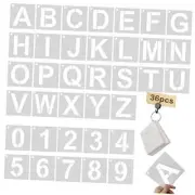 36 Pcs 4 Inch Letter Stencils Numbers Craft Stencils, Font Sizes:4 Inch