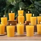 24 Pack Beeswax Votive Candles 100% Pure Beeswax Candles Bulk 13-14 Hours Bur...