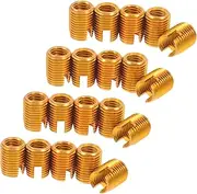 20pcs Self-Tapping Braces Screws Threaded Bolt Fastener Torque Wrench Ratchet Screwdriver Hardware Nuts Drill Bit Replacement Threaded Inserts Electric Golden Stainless Steel