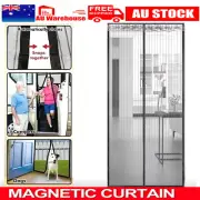 Instant Mesh Screen Door Magnetic Bug Mosquito Fly Pet Patio Net Hands Free AUS