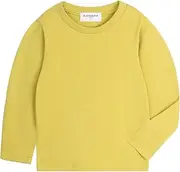 [Mud Kingdom] Boys Girls Long Sleeve T-Shirt Casual Jersey Cotton Basic Plain Tee Soft