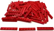 Lego 100 New Red Plates 1 x 6 Stud Pieces