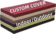 Custom Covers Replacement with Zipper, Cut to Size Cushion Cover for Sofa Couch Patio Chair Window Bench Deep Seating Protector Back Pillow Pad Cover Indoor Outdoor Patio, Non-Slip, No Filler