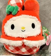 Hello Kitty and Friends Squishmallows 10” Plush Christmas Winter Hat My Melody